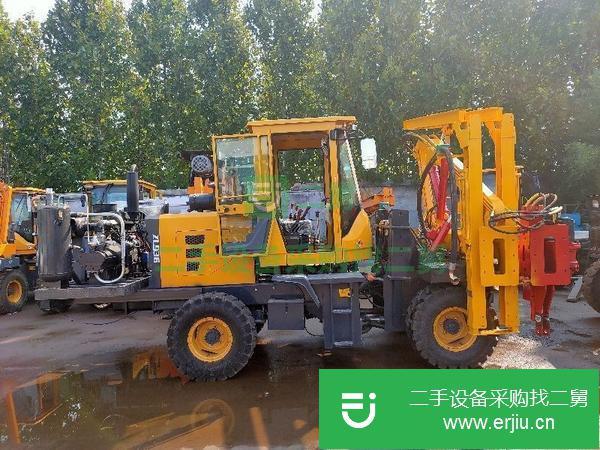 山東出售二手全液壓公路護(hù)欄打樁機(jī)