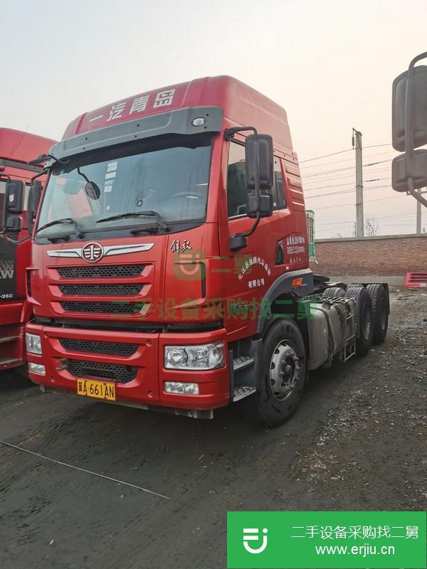 河北出售二手解放牽引車 375馬力雙油箱