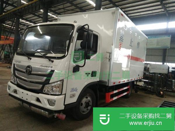 內(nèi)蒙古出售二手福田歐馬可國六易燃氣體廂式運輸車
