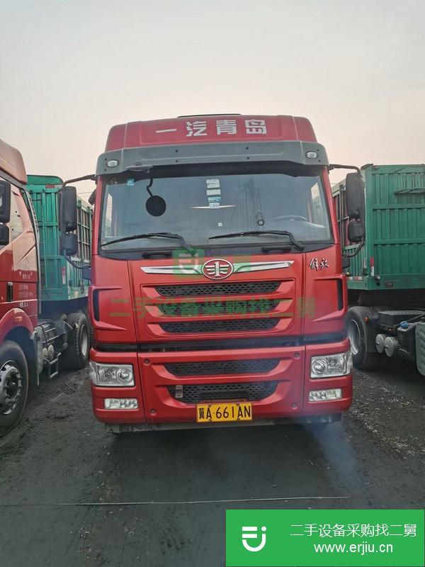 河北出售二手解放牽引車 375馬力雙油箱