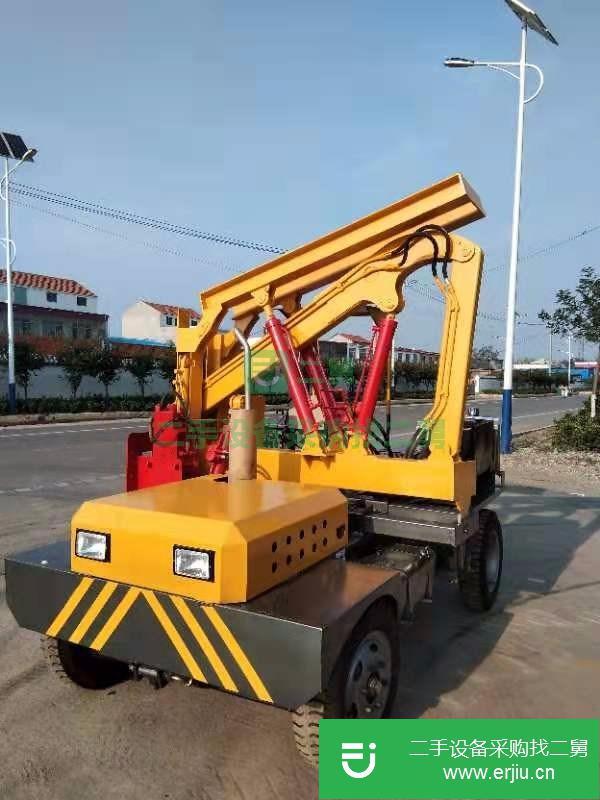山東出售二手四缸公路護欄打樁機