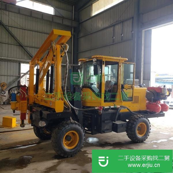 山東出售二手輪式護(hù)欄打樁機(jī)