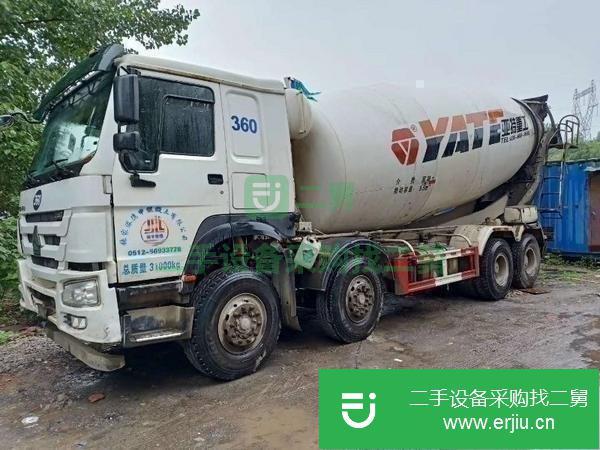 江蘇出售二手國五重汽豪沃前四后八水泥攪拌車