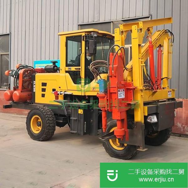 山東出售二手小四輪護欄打樁機