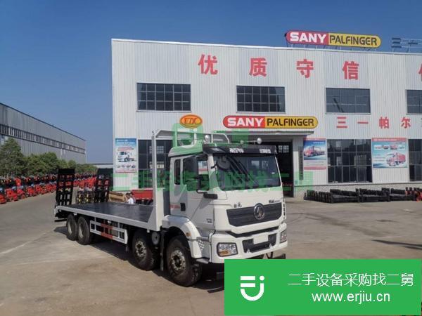 山西出售二手重汽王牌挖機平板運輸車10噸