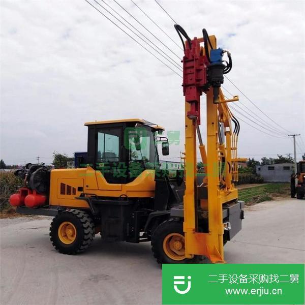 山東出售二手輪式護(hù)欄打樁機(jī)