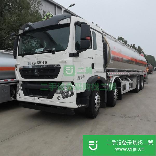 內蒙古出售二手前四后八鋁合金20噸油罐車德國曼340馬力9檔變速箱