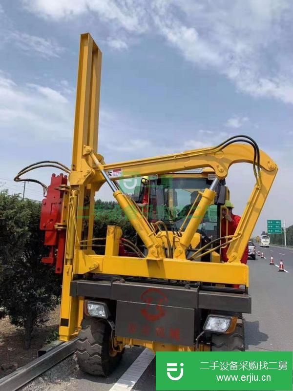 山東出售二手公路護欄打樁機