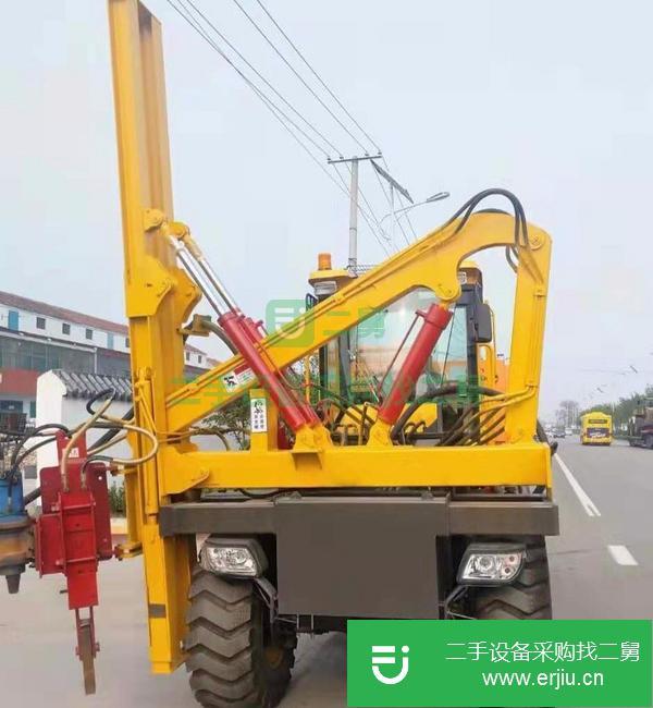 山東出售二手公路護欄打樁機