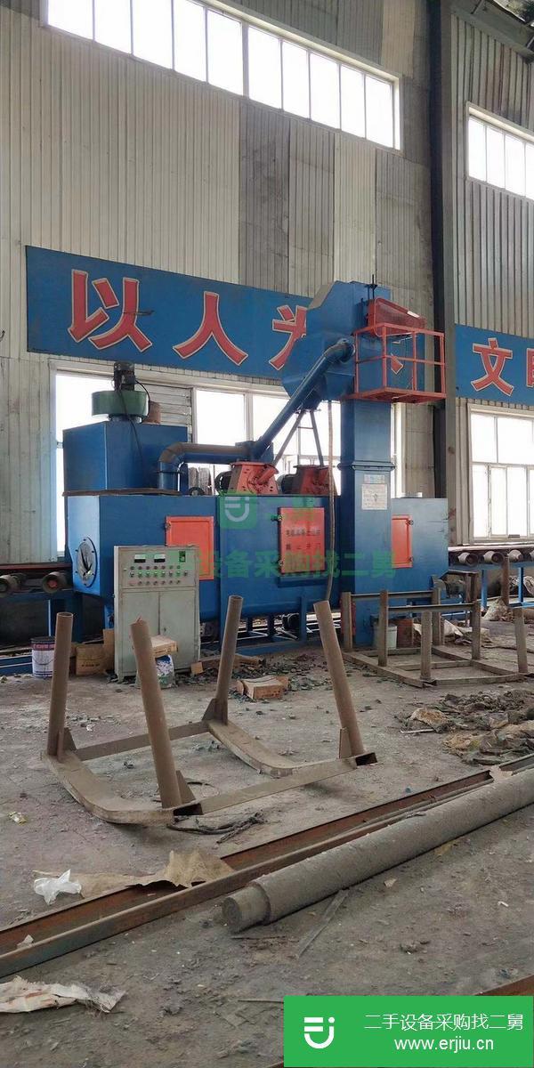 黑龍江低價出售拋圓管通過式拋丸機，設備九九新，需要的聯系。