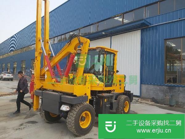 青海出售二手護欄液壓打樁機