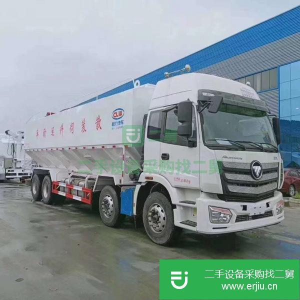 江西出售二手福田歐曼前四后八40方散裝飼料運(yùn)輸車