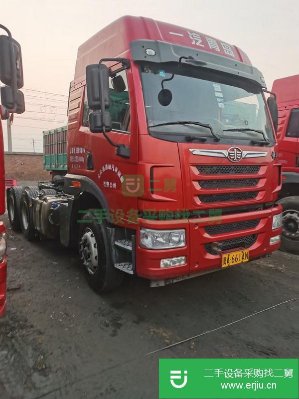 河北出售二手解放牽引車 375馬力雙油箱