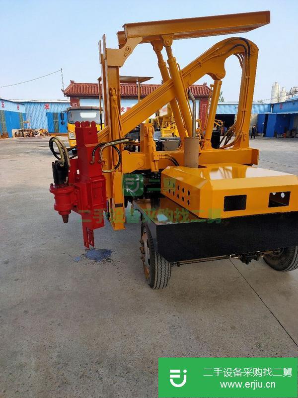 天津出售二手多功能高效率公路護欄打樁機