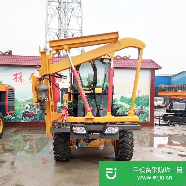 山東出售二手公路護(hù)欄打樁機(jī)工作效率高