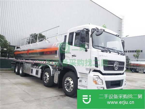 山西出售二手東風天龍前四后八鋁合金油罐車