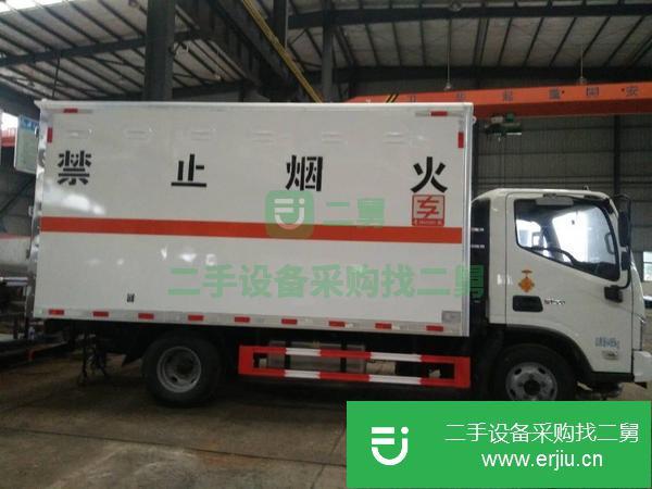 內(nèi)蒙古出售二手福田歐馬可國六易燃氣體廂式運輸車