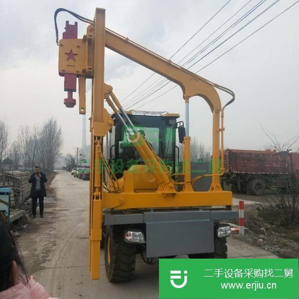 山東出售二手公路護(hù)欄打樁機(jī)