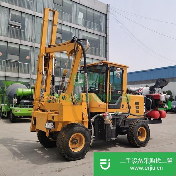 山東出售二手公路護(hù)欄打樁機(jī)