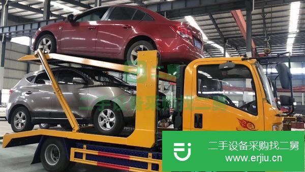 湖北出售二手解放龍V五位板轎運車