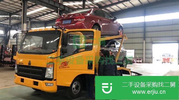 湖北出售二手解放龍V五位板轎運車