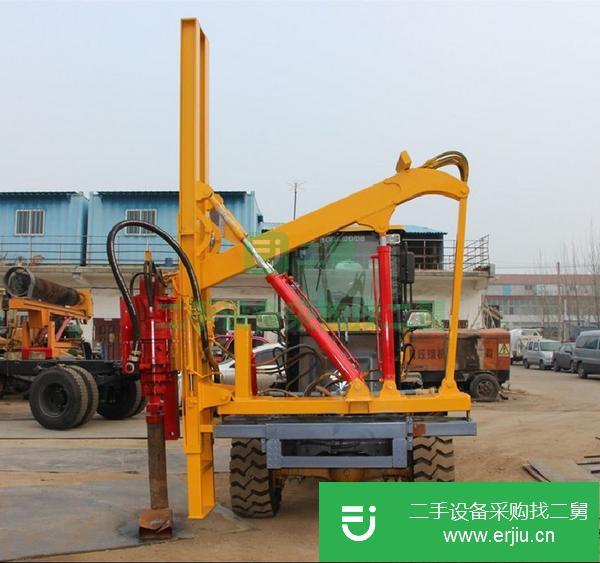湖北出售二手高效率高速公路波形護欄打樁機