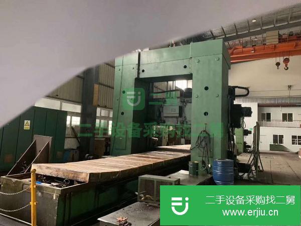 浙江出售二手齊齊哈爾2x6米數(shù)顯龍門銑床，帶光柵尺