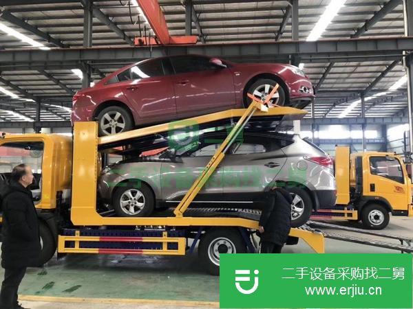 湖北出售二手解放龍V五位板轎運車