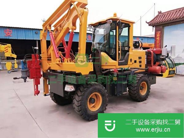 陜西出售二手公路護欄打樁機