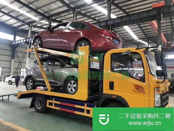 湖北出售二手解放龍V五位板轎運車