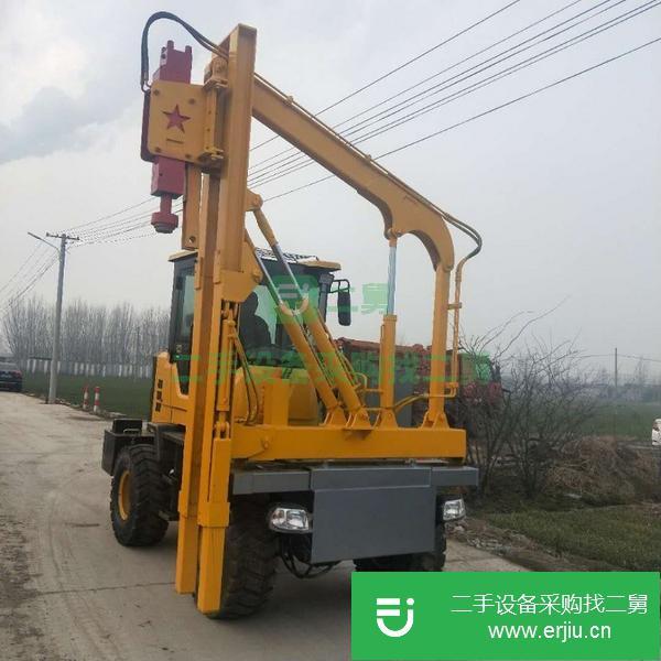 山東出售二手公路護(hù)欄打樁機(jī)