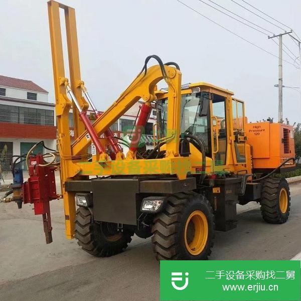 山東出售二手高速公路防撞欄打樁機(jī)