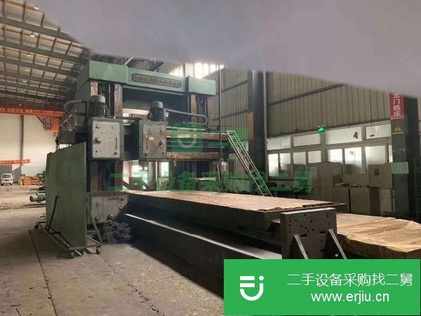 浙江出售二手齊齊哈爾2x6米數(shù)顯龍門銑床，帶光柵尺
