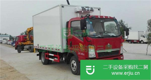 廣西出售二手重汽豪沃4.2米國五130馬力冷藏車