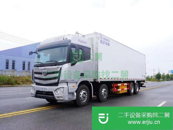 湖南出售二手福田歐曼高頂雙臥前四后八廂式冷藏車