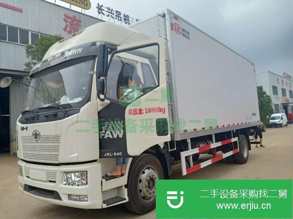 浙江出售二手解放J6240馬力6.8米冷藏車動力足油耗低