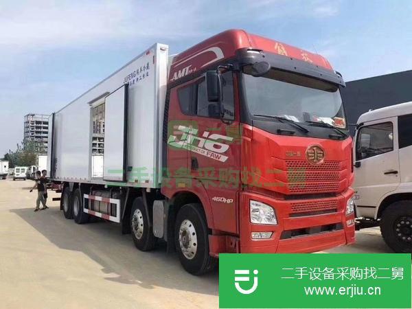 湖南出售二手解放JH69.6米460馬力自動擋冷藏車