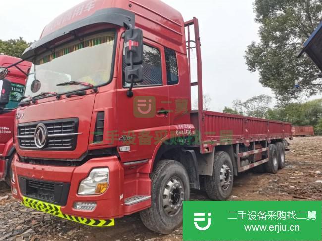 廣東出售二手東風天龍9.6米前四后八平板半掛車