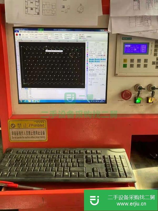 河北出售二手美克1500瓦MK3015F交換臺光纖激光切割機
