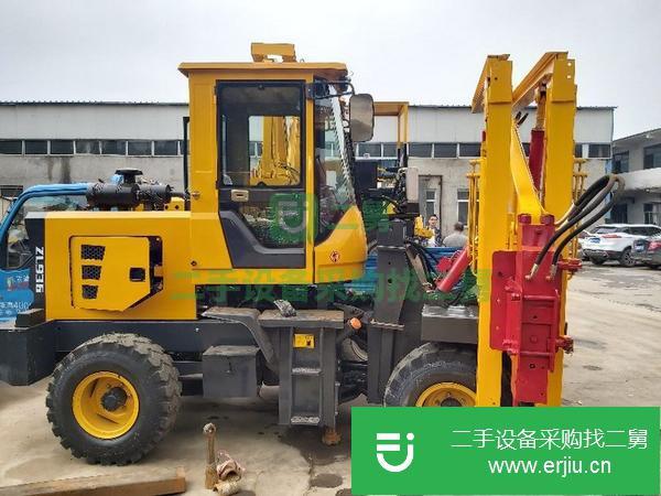 青海出售二手高效率公路波形板護(hù)欄打樁機(jī)