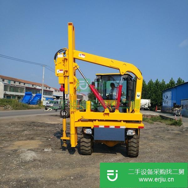 河南出售二手公路護(hù)欄波形打樁機(jī)