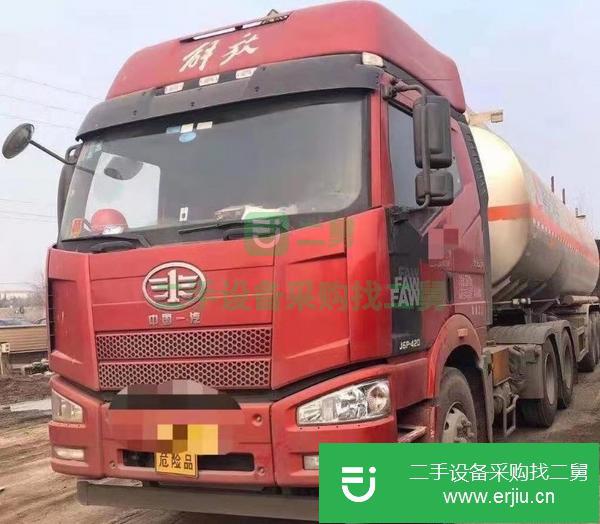 山東出售二手43方解放420馬力油罐車車況好