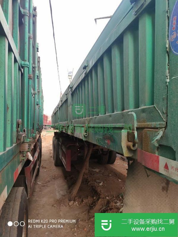 河北出售二手11.5米標箱側(cè)翻半掛車