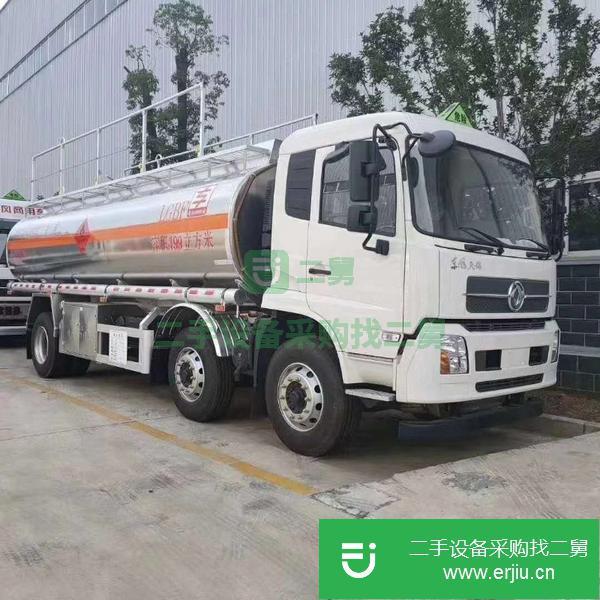 陜西出售二手東風天龍前四后八25噸鋁合金油罐車