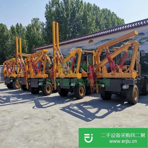 山東出售二手公路護欄打樁機