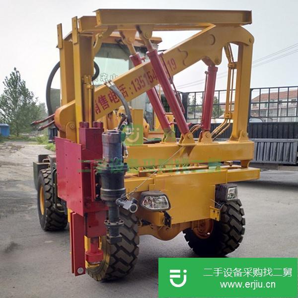 河南出售二手公路護(hù)欄波形打樁機(jī)