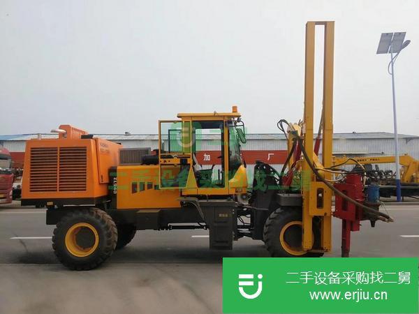 黑龍江出售二手高速公路護欄液壓打樁機
