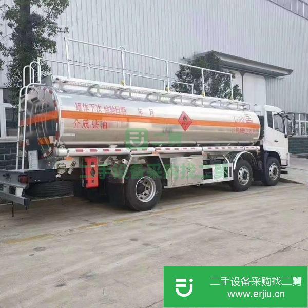 陜西出售二手東風天龍前四后八25噸鋁合金油罐車