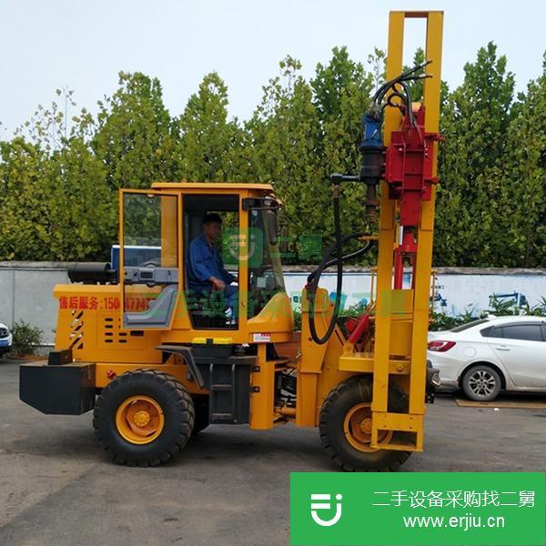 河南出售二手公路護(hù)欄波形打樁機(jī)