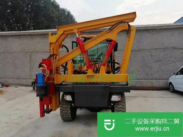 黑龍江出售二手高速公路護欄液壓打樁機